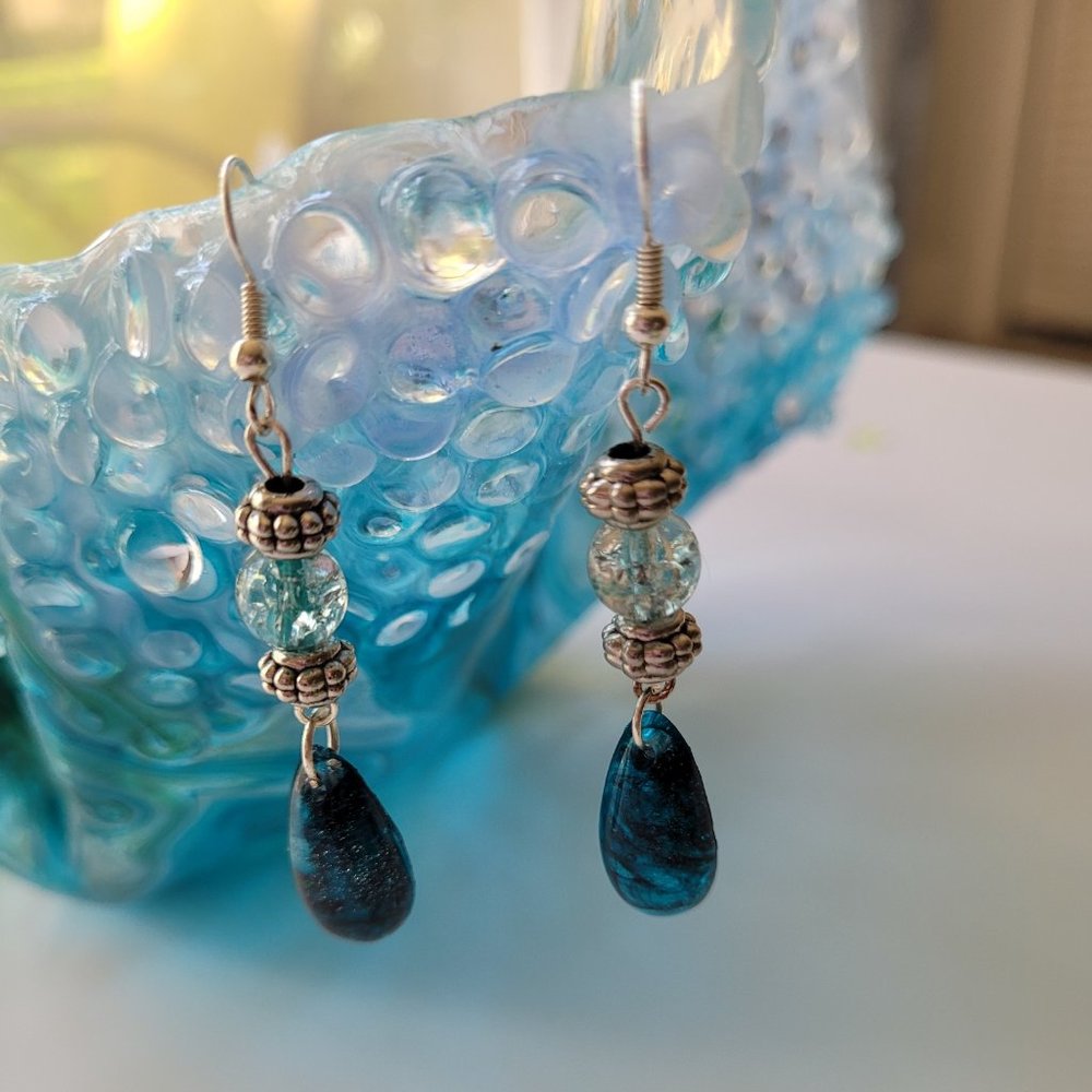 Earrings handmade resin jewelry